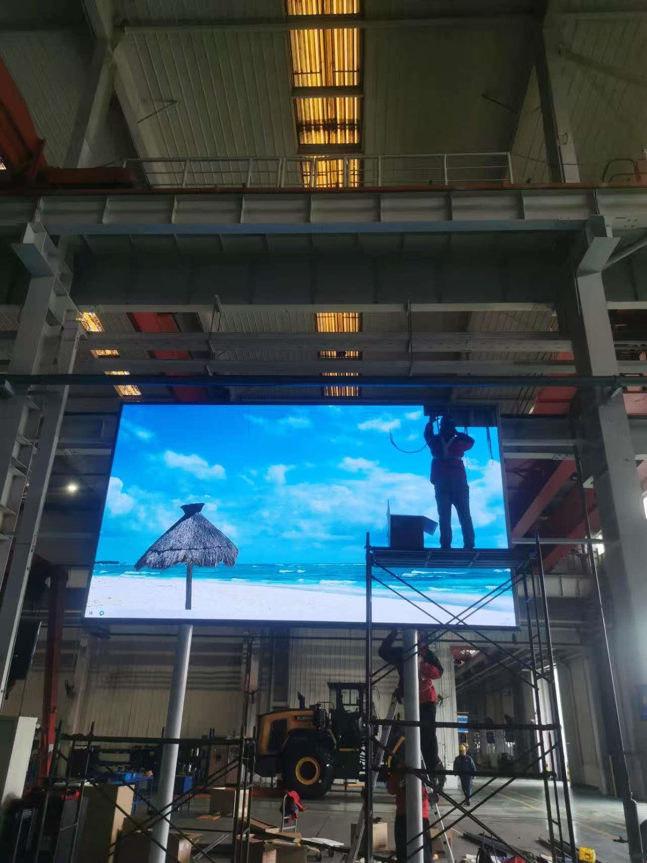 2026.3.18徐州某单位室内p2.5彩屏完工（xu  gong )